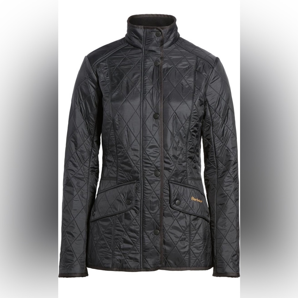 BARBOUR Black Quilted Fitted Jacket SIZE US 8